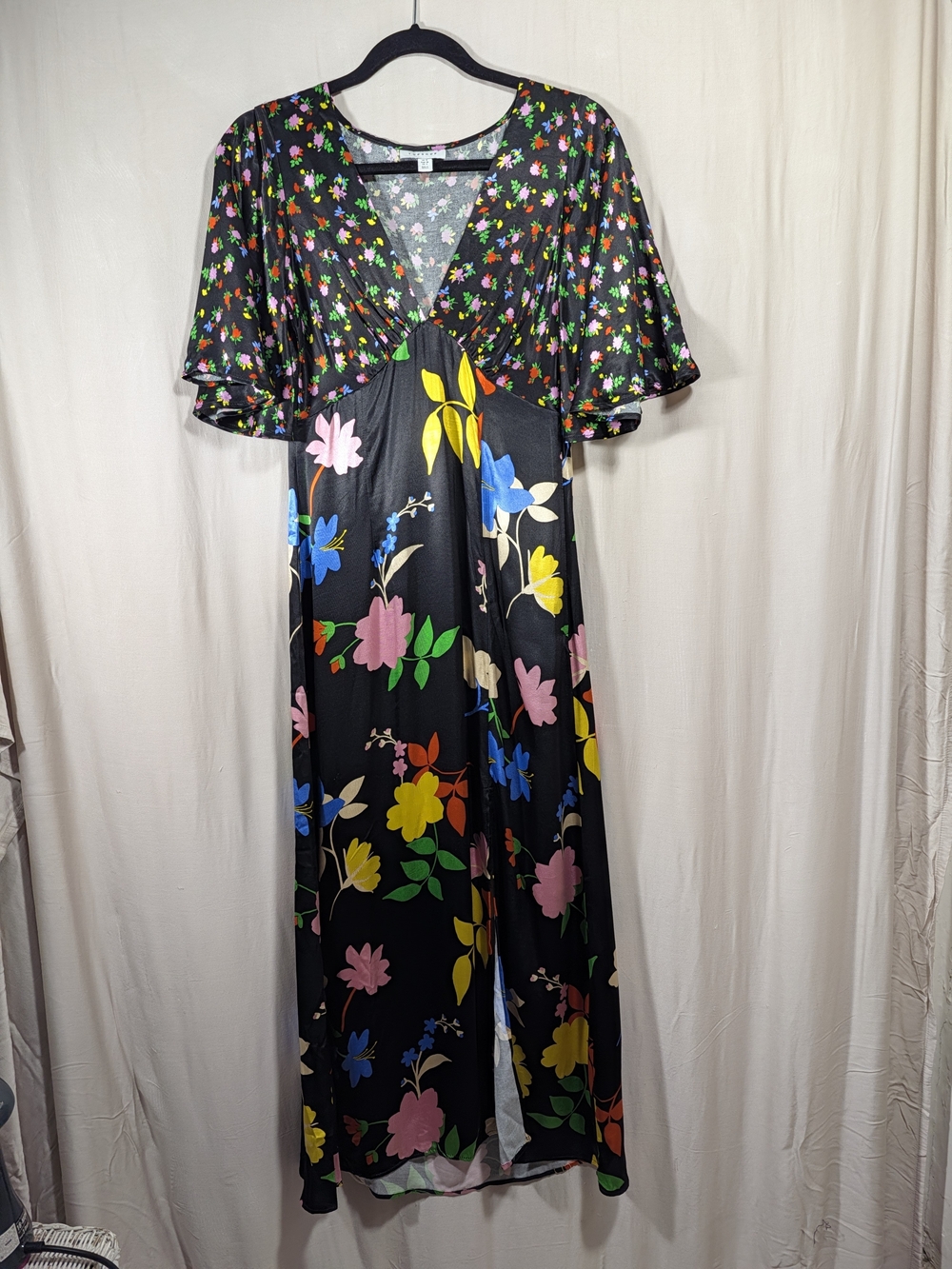 Topshop Floral Midi Dress Y2K Style Size 4